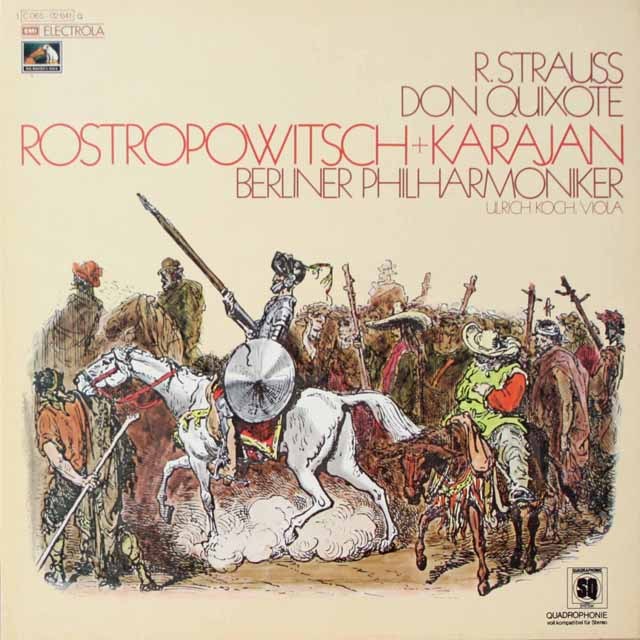 ロストロポーヴィチ、カラヤンのR.シュトラウス/「ドン・キホーテ」　独EMI　3690　LP レコード