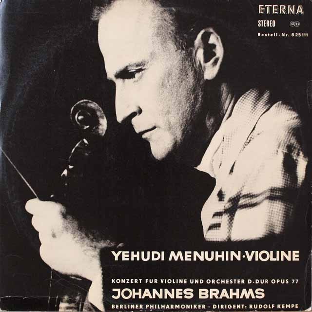 メニューイン＆ケンペのブラームス/ヴァイオリン協奏曲　独ETERNA  2624　LP レコード