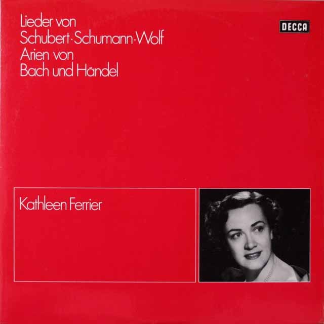フェリアのバッハ・ヘンデル・シューベルト&シューマン/作品集 独DECCA  2625　LP レコード