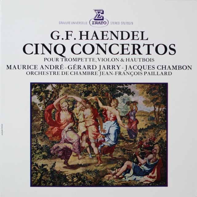 アンドレらのヘンデル/5つの協奏曲集  仏ERATO  2630　LP レコード