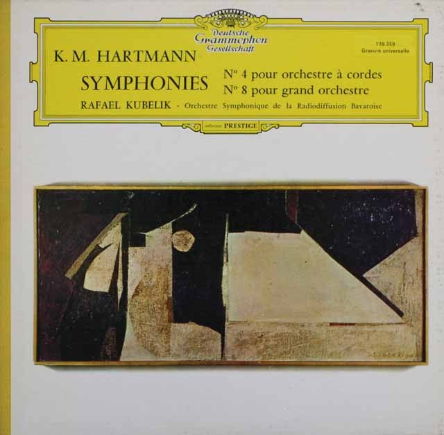 クーベリックのハルトマン/交響曲第4、8番　独DGG　3707　LP レコード