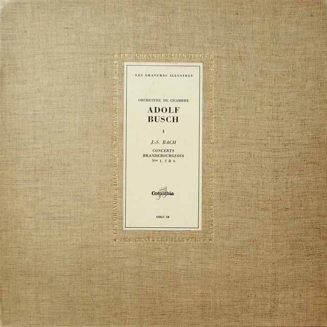 ブッシュらのバッハ/ブランデンブルク協奏曲第1、2&6番 　仏columbia　モノラル　2611　LP レコード