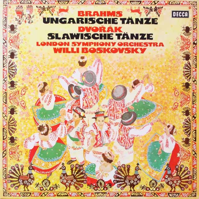 ボスコフスキーのブラームス、ドヴォルザーク/舞曲集　独DECCA　3795　LP レコード
