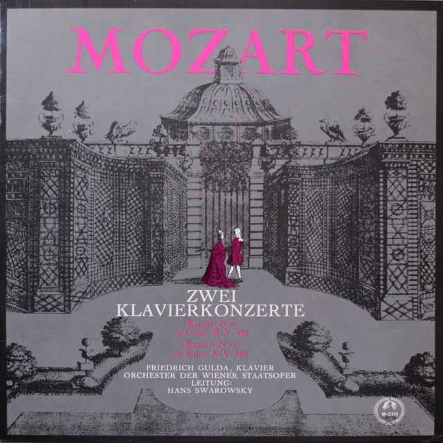 グルダのモーツァルト/ピアノ協奏曲第21&27番  独Concert Hall  2629　LP レコード