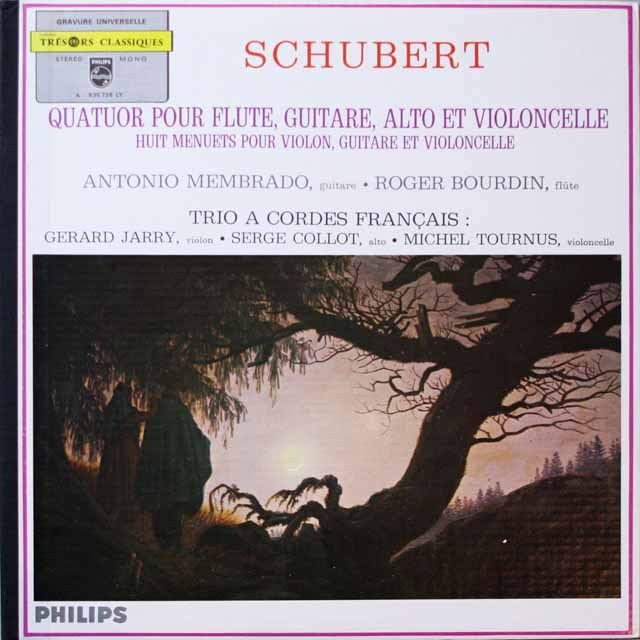 メンブラートらのシューベルト/ギター四重奏曲ほか　仏PHILIPS　3688　LP レコード