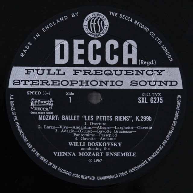 LP レコード ボスコフスキーのモーツァルト/「舞曲と行進曲」(10