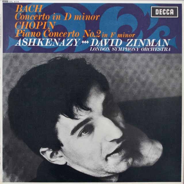 アシュケナージのバッハ、ショパン/ピアノ協奏曲集　英DECCA　3688　LP レコード