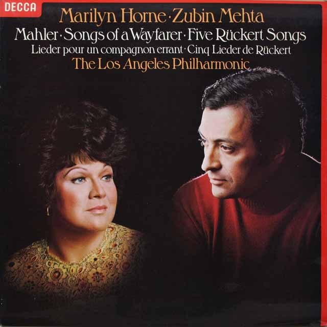 【オリジナル盤】　ホーン、メータのマーラー/「さすらう若人の歌」ほか　英DECCA　3688　LP レコード