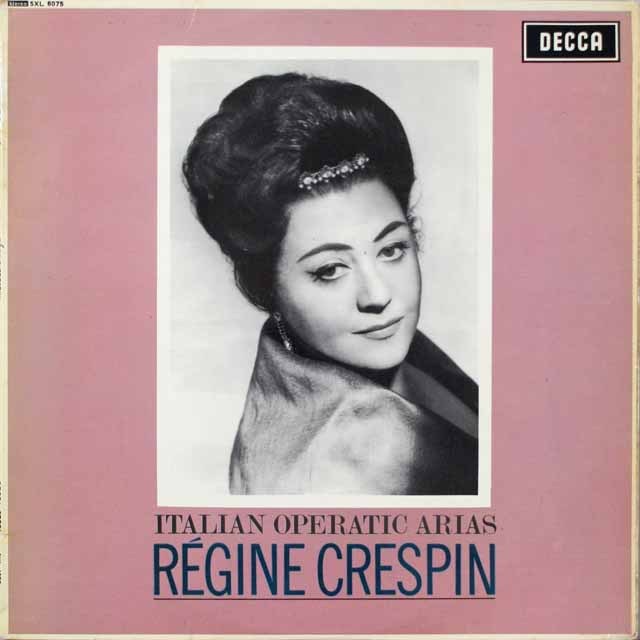 クレスピンの「イタリア・オペラアリア集」　英DECCA　2612　LP レコード