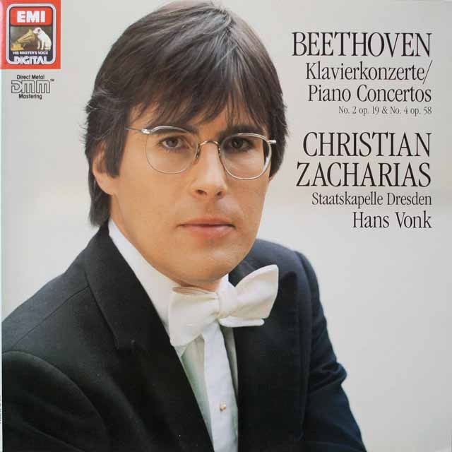 ツァハリアス、フォンクのベートーヴェン/ピアノ協奏曲第2、4番　独EMI　3688　LP レコード