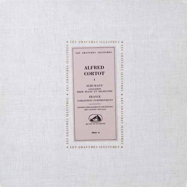 コルトーのシューマン/ピアノ協奏曲ほか　仏EMI(VSM)　モノラル　3331　LP レコード