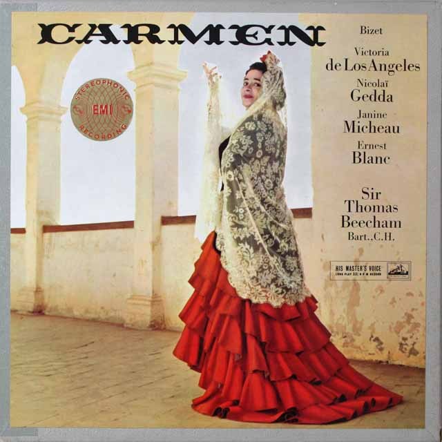 【オリジナル盤】　ロス・アンヘレス、ビーチャムのビゼー/「カルメン」全曲　英EMI　2627　LP レコード