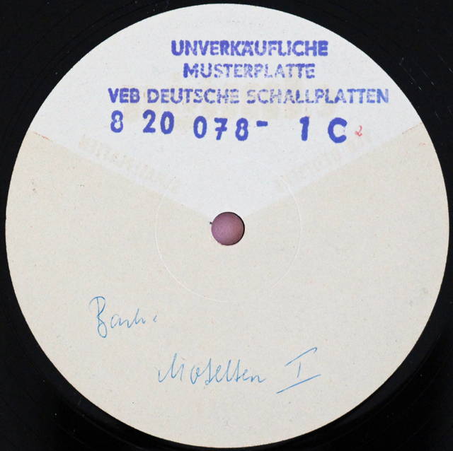 【テストプレス】　トーマス教会少年合唱団のバッハ/モテット集　第1巻　独ETERNA　3742　LP レコード