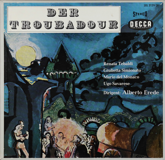 エレーデのヴェルディ/イル・トロヴァトーレ  独DECCA  2738　LP レコード