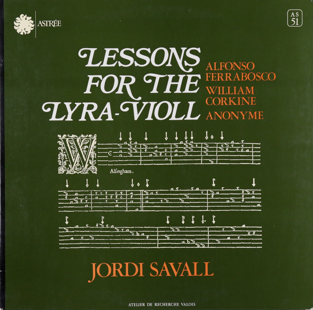 サヴァールのライラ・ヴィオルのためのレッスン　★長岡鉄男の外盤A級セレクション第3巻206掲載盤　仏ASTREE   2799　LP レコード