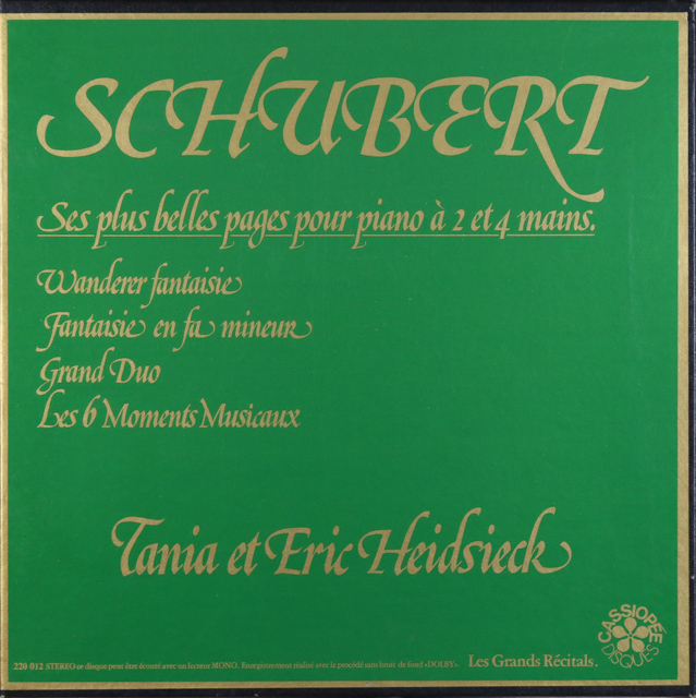 【直筆サイン入り】ハイドシェックのシューベルト/ピアノ曲集　仏CASSIOPE　2734　LP レコード