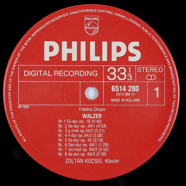 LP レコード コチシュのショパン/ワルツ集 （「華麗なる大円舞曲