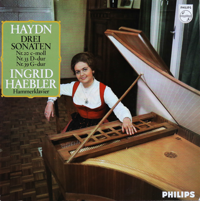 ヘブラーのハイドン/ピアノソナタ第20、33&39番　蘭PHILIPS　2734　LP レコード