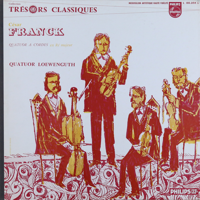 レーべングート弦楽四重奏団のフランク/弦楽四重奏曲　仏PHILIPS　2734　LP レコード