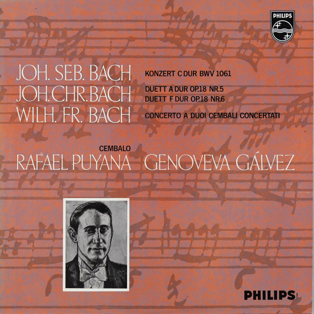 プヤーナ、ガルベスのバッハ/チェンバロ協奏曲ほか　蘭PHILIPS　3706　LP レコード