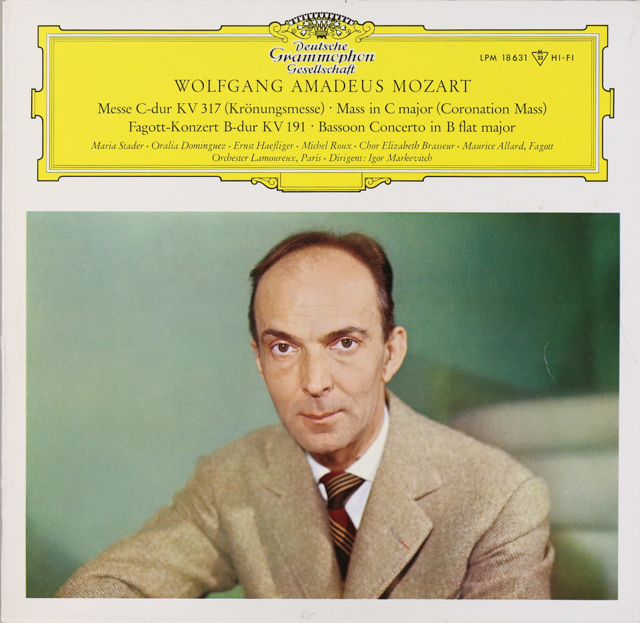 【モノラル】　マルケヴィチのモーツァルト/「戴冠ミサ」ほか　独DGG　3706　LP レコード