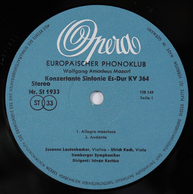奏楽出品① LP レコード ケルテスのモーツァルト＆ハイドン/協奏交響曲ほか 独