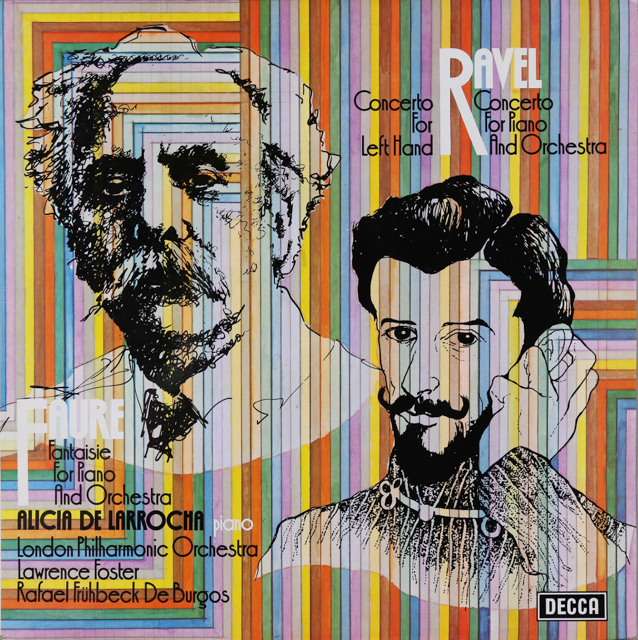 ラローチャ&ブルゴスのラヴェル/左手のためのピアノ協奏曲ほか　オリジナル盤　英DECCA　2746　LP レコード