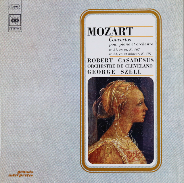 カサドシュ&セルのモーツァルト/ピアノ協奏曲第21&24番　仏CBS　2746　LP レコード