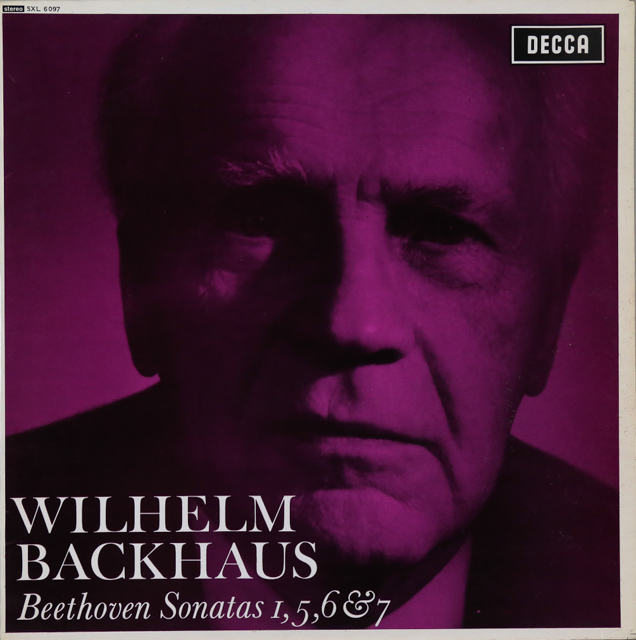 バックハウスのベートーヴェン/ピアノソナタ第1、5、6&７番　英DECCA　2741　LP レコード