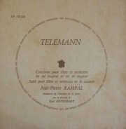 ランパル、リステンパルトのテレマン/フルート協奏曲集　仏DF　3716　LP レコード
