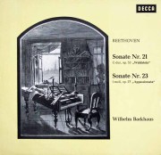 バックハウスのベートーヴェン/ピアノソナタ「ワルトシュタイン」、「熱情」　独DECCA　3737　LP レコード
