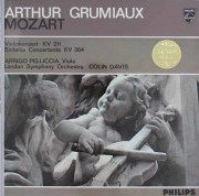 グリュミオー、デイヴィスのモーツァルト/ヴァイオリン協奏曲第2番ほか　蘭PHILIPS　3741　LP レコード