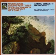 ミケランジェリのラヴェル、ラフマニノフ/ピアノ協奏曲　独EMI　3891　LP レコード