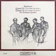 【未開封】　ブダペスト弦楽四重奏団のベートーヴェン/弦楽四重奏曲第3&4番　米CBS　3201　LP レコード