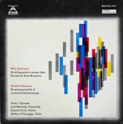 ドロルツ四重奏団らのブルクハルト/1楽章の弦楽四重奏曲ほか　独Baerenreiter Musicaphon　3720　LP レコード