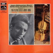 トルトゥリエのバッハ/無伴奏チェロ組曲全6曲　仏EMI　3726　LP レコード