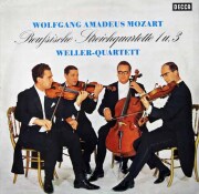 ウェラー四重奏団のモーツァルト/弦楽四重奏曲第21、23番　独DECCA　3731　LP レコード