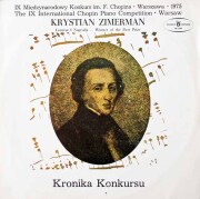 ツィンマーマンの1975年ショパン・コンクール優勝者演奏　ポーランドMuza　3222　LP レコード