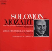 ソロモンのモーツァルト/ピアノ協奏曲第15、23、24番ほか　独Dacapo（EMI）　3815　LP レコード
