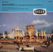 ロストロポーヴィチ、ハイキンのドヴォルザーク/チェロ協奏曲　独DECCA　3817　LP レコード