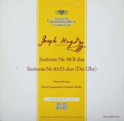 フリッチャイのハイドン/交響曲第98、101番「時計」　独DGG　3828　LP レコード