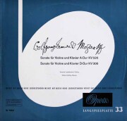 ラウテンバッハー、ガリンクのモーツァルト/ヴァイオリンソナタ第30（23）、42番　独Opera　3689　LP レコード