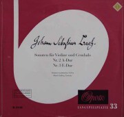 【ステレオ！25cm/10インチ盤】　ラウテンバッハー、ガリングのバッハ/ヴァイオリンとチェンバロのためのソナタ第2、3番　独OPERA　3798