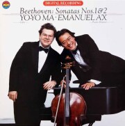 ヨーヨー・マ、アックスのベートーヴェン/チェロ・ソナタ 第1、2番　蘭CBS　3794　LP レコード