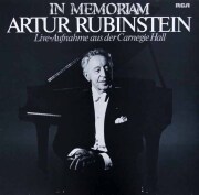 ルービンシュタインの「カーネギーホール・リサイタル 1961」　独RCA　3898　LP レコード