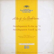 ケッケルト四重奏団のベートーヴェン/弦楽四重奏曲第10番「ハープ」、第11番「セリオーソ」　独DGG　3896　LP レコード
