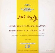 ヴェーグ四重奏団のハイドン/弦楽四重奏曲第33、82番　独DGG　3423　LP レコード