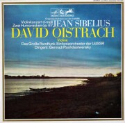 オイストラフ、ロジェストヴェンスキーのシベリウス/ヴァイオリン協奏曲ほか 　独eurodisc　3893　LP レコード
