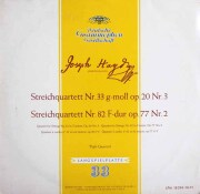 ヴェーグ四重奏団のハイドン/弦楽四重奏曲第33、82番　独DGG　3518　LP レコード