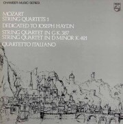 イタリア四重奏団のモーツァルト/弦楽四重奏曲第14番「春」&15番 　英PHILIPS　3528　LP レコード